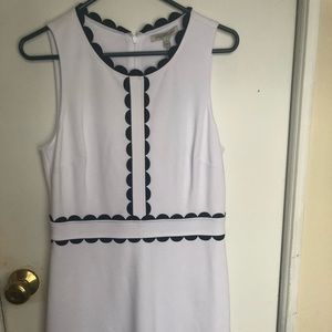 Black & White scalloped dress